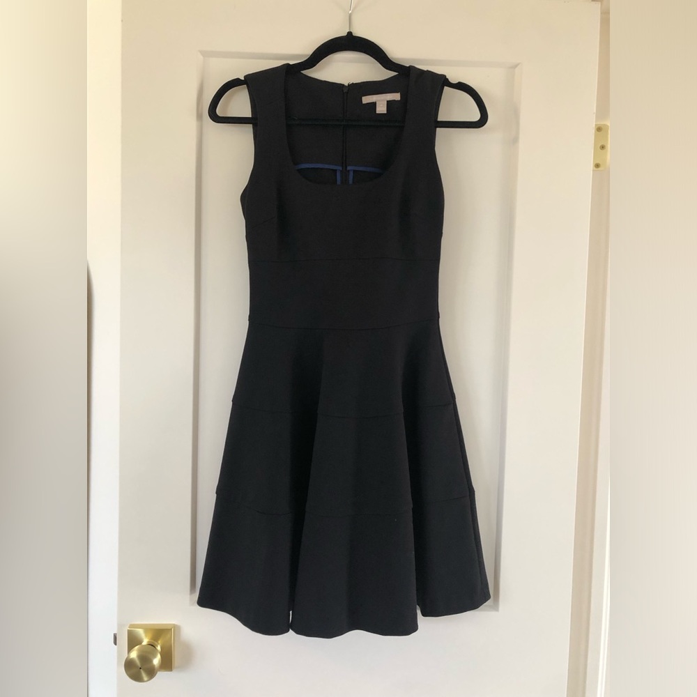Banana Republic flared black dress